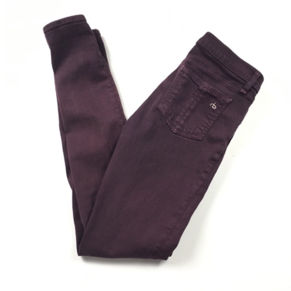 RAG & BONE Skinny Plum Purple Stretch Pants Jeans Women’s Size 25‎
